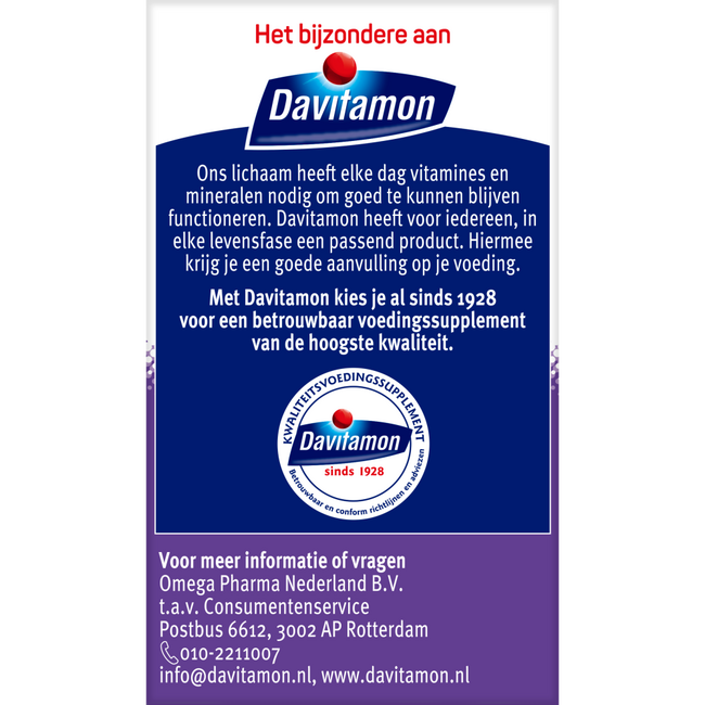 Davitamon Vitamina D adultos 75mcg comprimido bucodispersable 75 Comprimidos
