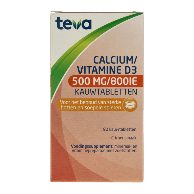 Calcium / vitamine D 500mg / 800UI 90 comprimés à croquer