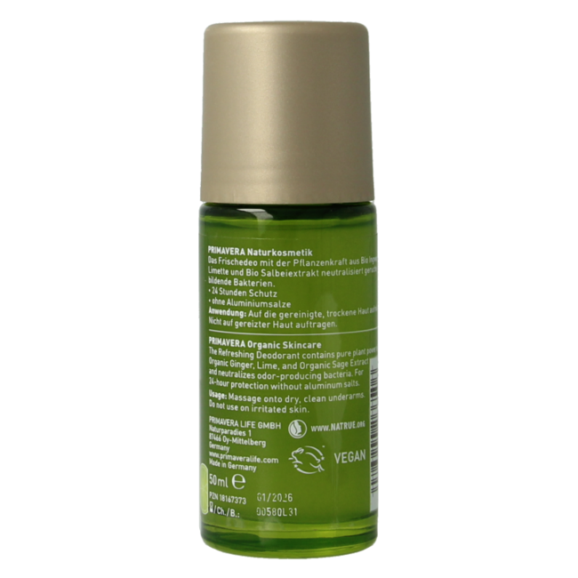 Déodorant Primavera Pure Joy rafraîchissant 50 ml