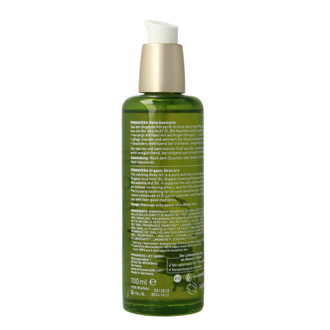 Primavera Relax body oil 100 Millilitres