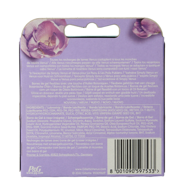 Gillette Comfortglide Breeze Lames de Rasoir 8 Pièces