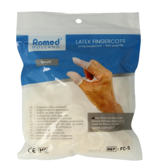 Romed Romed Finger Cots latex S 100 Pieces