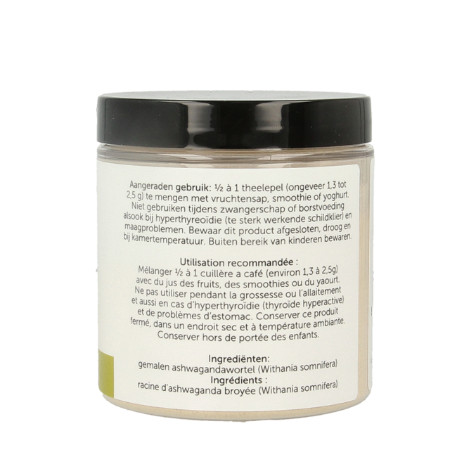 Jacob Hooy Reines Pulver Ashwagandha 90 Gramm