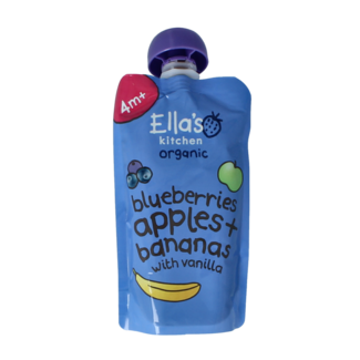 Ella's Kitchen Blueberries apples & bananas & vanilla 4+ months organic 120 Gram