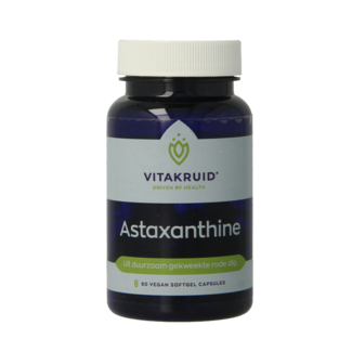 Vitakruid Astaxantina Astapure 4mg alga cultivada de forma sostenible 60 Cápsulas vegetarianas