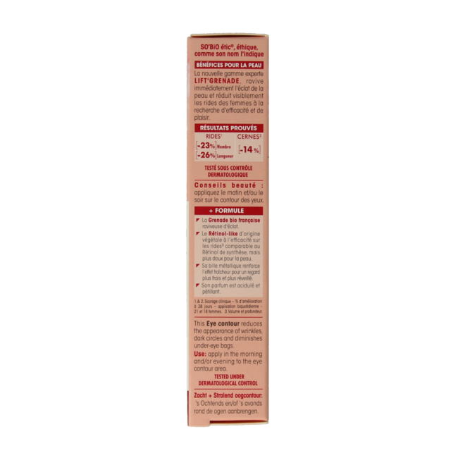 So Bio Etic Lift Pomegranate eye contour cream 15 Millilitres