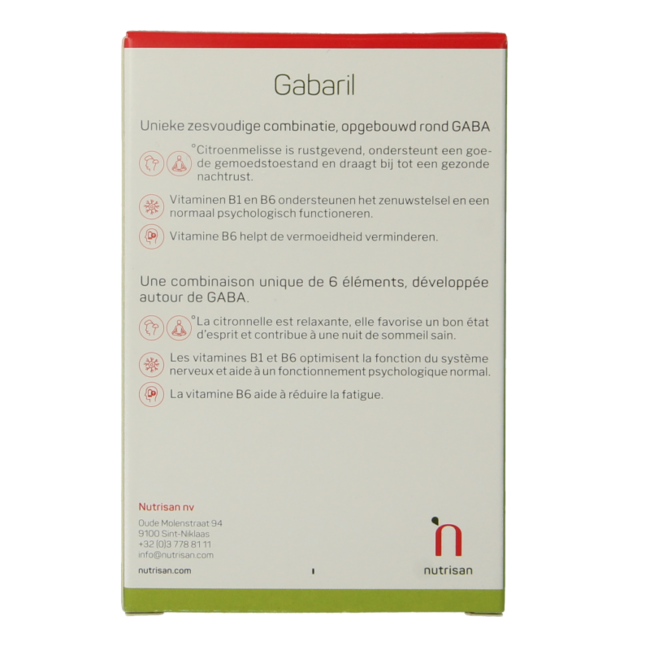 Nutrisan Gabaril 30 Vegetarische capsules