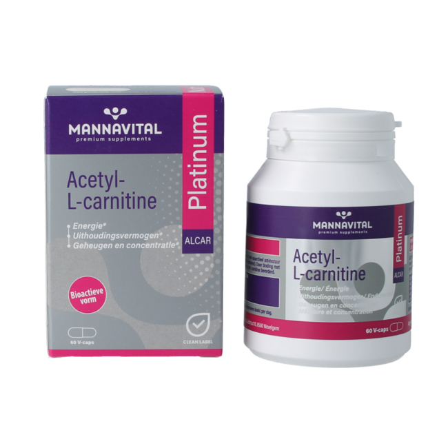 Mannavital Acetyl-L-Carnitine platinum 60 cápsulas vegetales