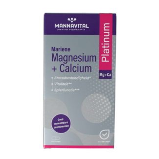 Mannavital Mannavital Magnez Morski + Wapń Platinum 120 Kapsułek Wegetariańskich