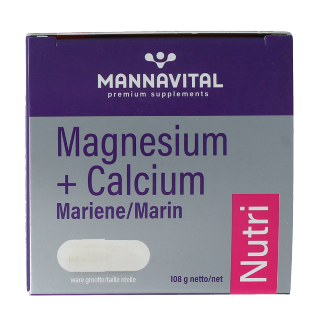 Mannavital Marines Magnesium + Calcium Platinum 120 Vegetarische Kapseln