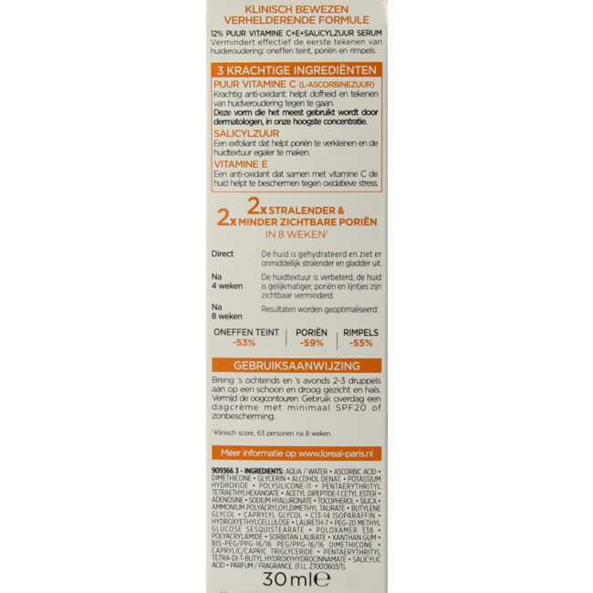 L'Oréal Paris Revitalift Clinical Sérum Vitamine C Pure 30 ml