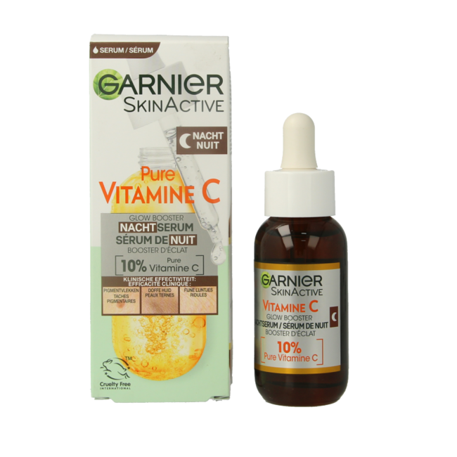 Siero Notte Garnier SkinActive Vitamina C Acido Ialuronico 30 Millilitri