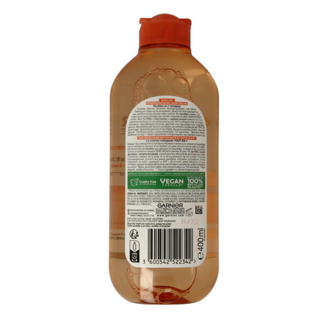 Garnier SkinActive Mizellen-Reinigungswasser mit mildem Peeling 400 Milliliter