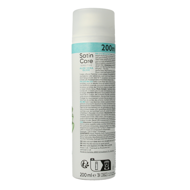 Gillette Satin Care Rasiergel empfindliche Haut 200 Milliliter