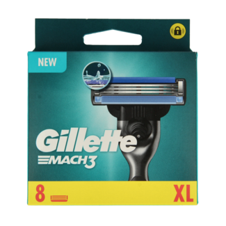Gillette Mach3 regular base blades, 8 pack
