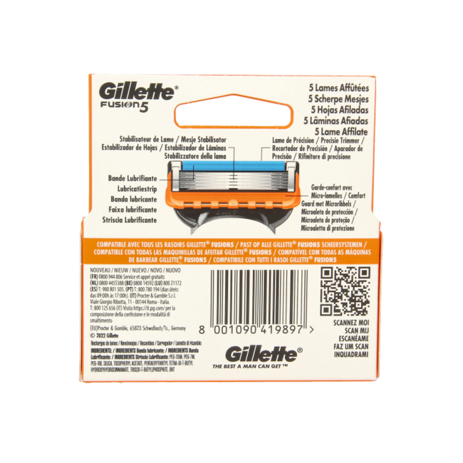 Gillette Fusion Base Blades - 4 Pack