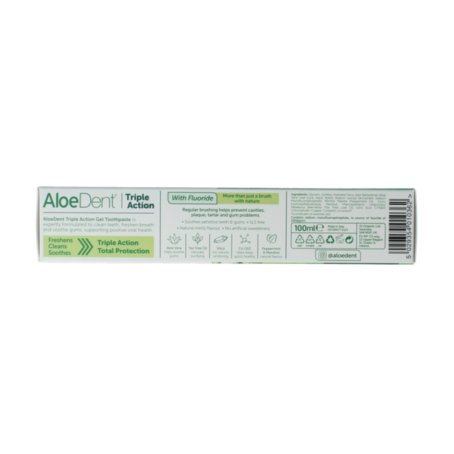Aloe dent dentifrice triple action 100 millilitres