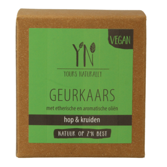 Yours Naturally Yours Naturally Geurkaars in glas hop & kruiden 20cl 1 Stuks