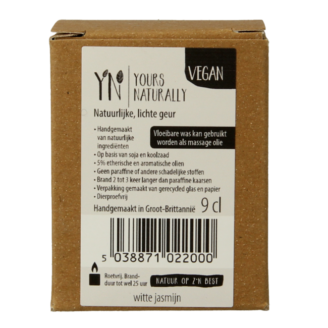 Yours Naturally Votiv-Duftkerze Weißer Jasmin 9cl 1 Stück