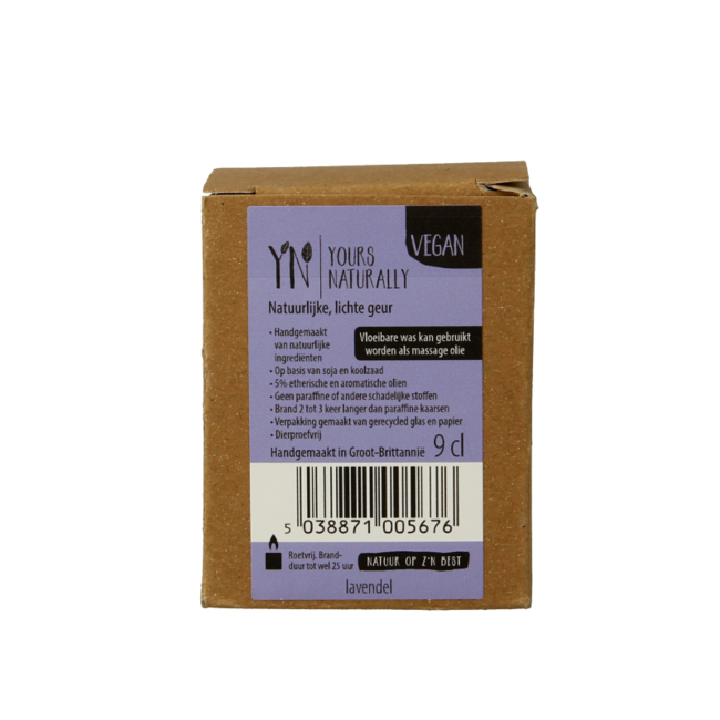Candela profumata Votive Yours Naturally Lavanda 9cl 1 Pezzo
