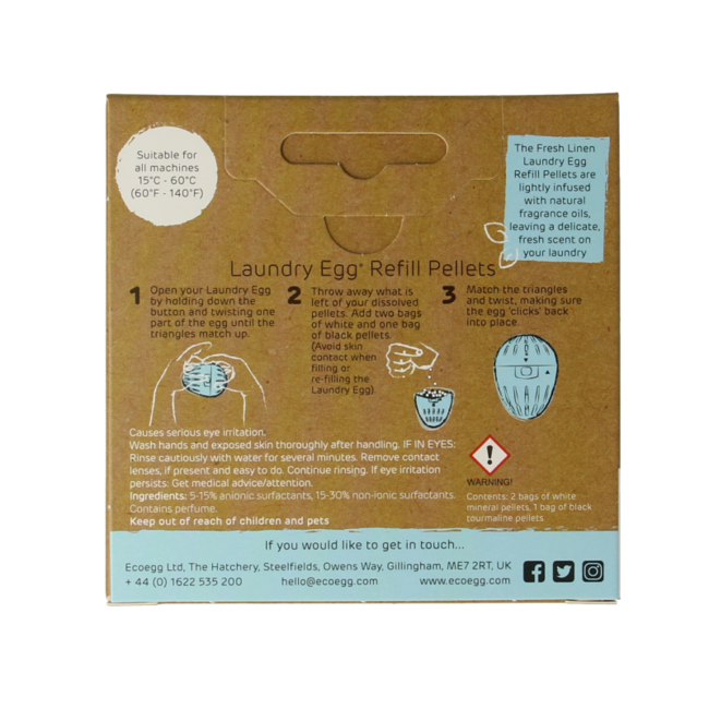 Ricarica Eco Egg per Lavatrice, Profumo Lino Fresco, 1 Pezzo