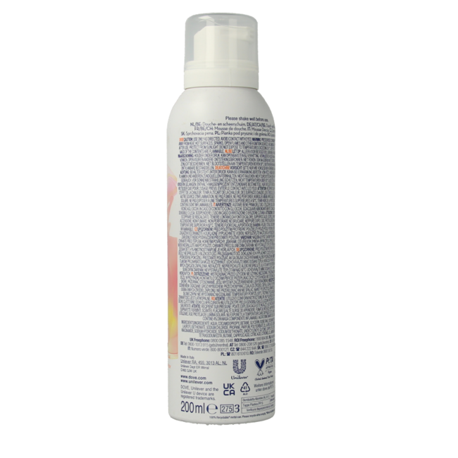 Schiuma doccia e rasatura Dove Glow 200 Millilitri