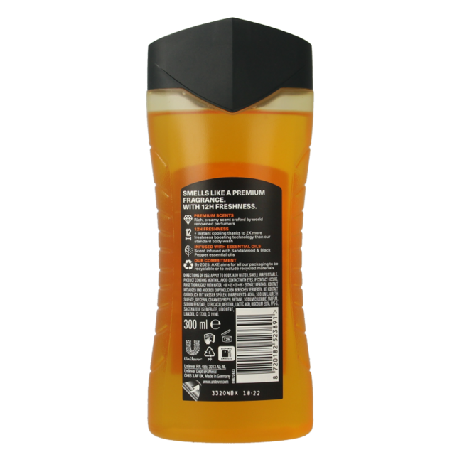 Gel de ducha AXE Copper Santal 300 Mililitros