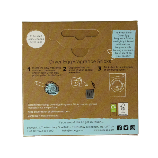 Recambio para Eco Egg Dryer Egg - Fresh Linen (4 unidades)