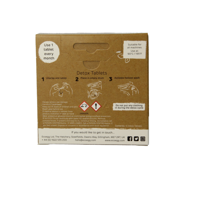 Eco Egg Washing Machine Cleaning Tablets 6 Pack