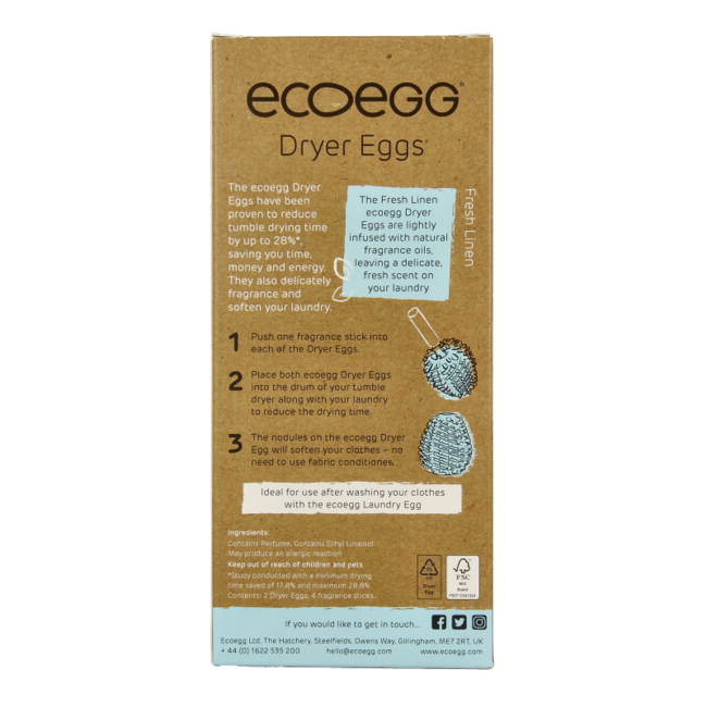 Eco Egg Uova per Asciugatrice - Lino Fresco 2 Pezzi