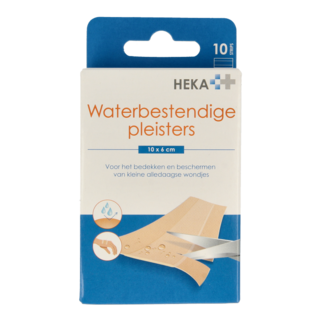 Heka Heka Tiritas resistentes al agua 10 x 6 cm 10 unidades