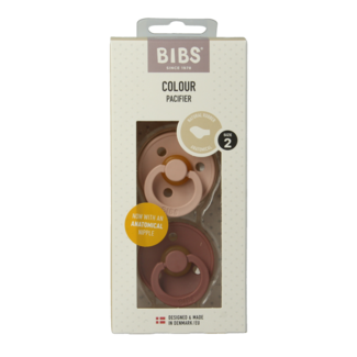 Bibs Dummy anatomical size 2 blush/woodstock 2 pieces