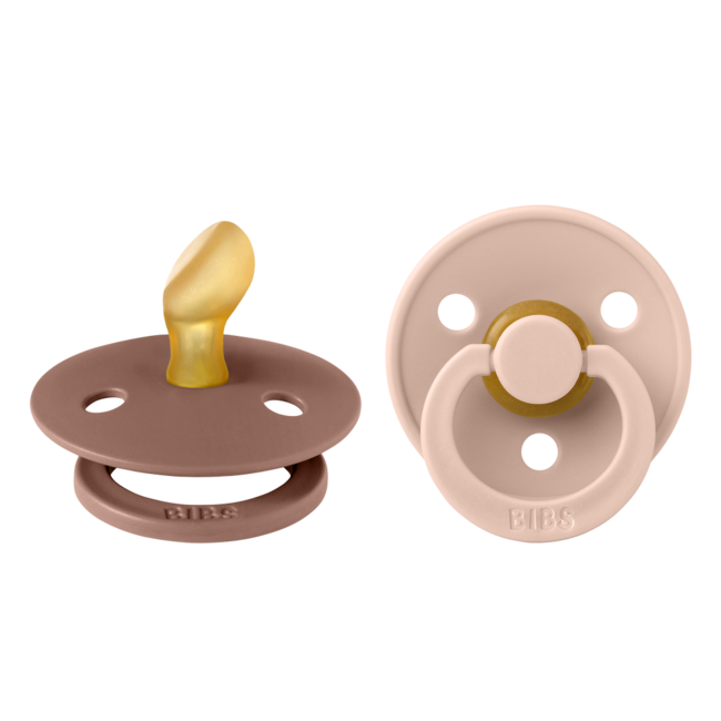 Smoczek anatomiczny Bibs, rozmiar 1, kolory blush/woodstock, 2 sztuki