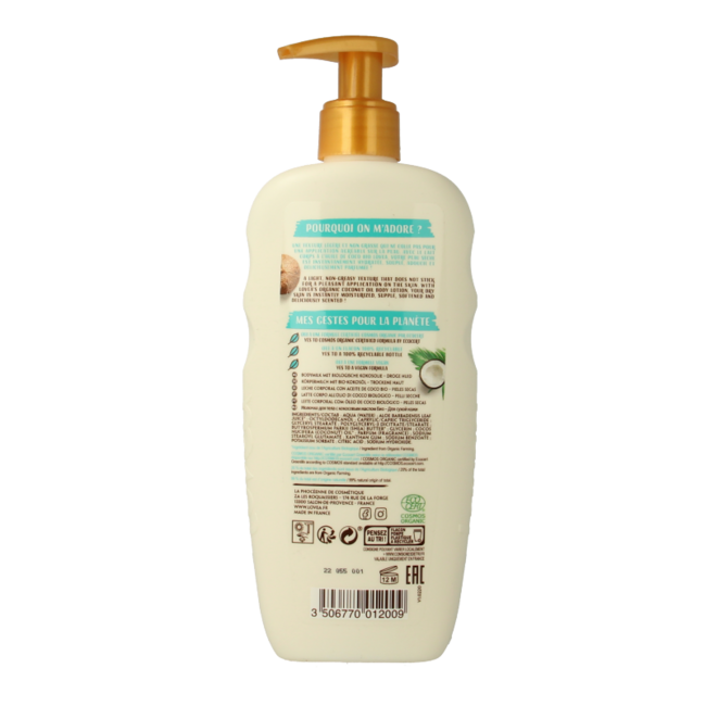 Balsam do ciała Lovea z organicznym olejem kokosowym do skóry suchej 250 mililitrów