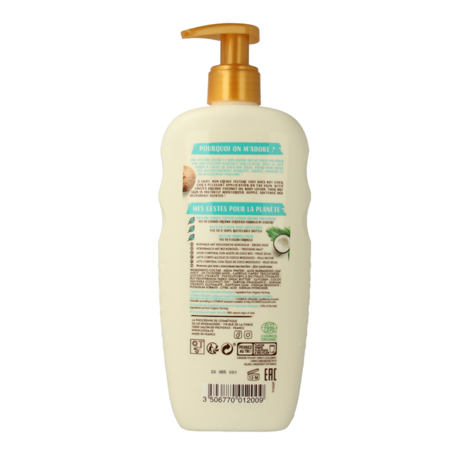 Lovea Bodylotion organic coconut oil for dry skin 250 Milliliter