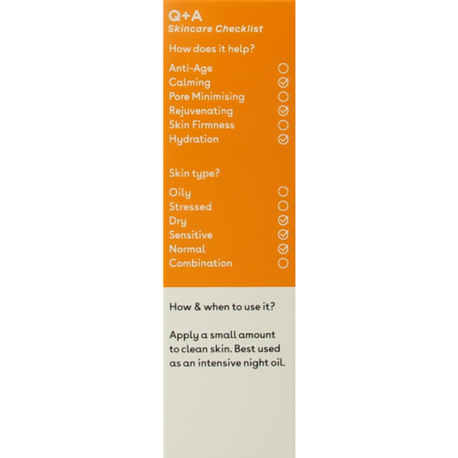 Q+A Superfood facial oil 30 Millilitres