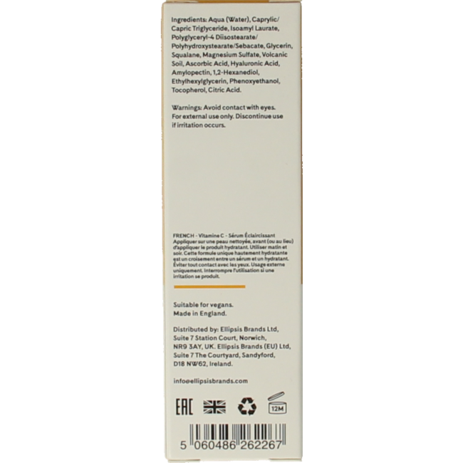 Sérum éclaircissant Q+A Vitamine C 30 Millilitres