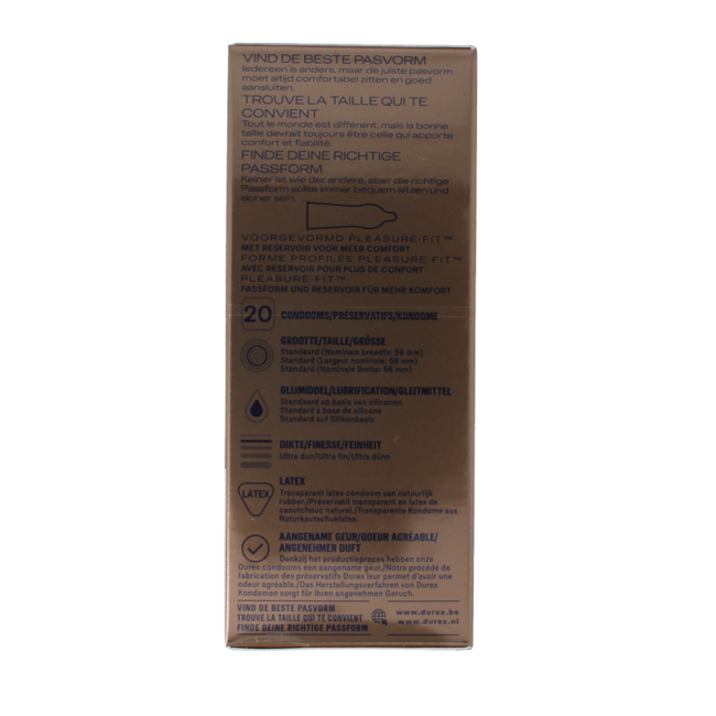 Preservativos Durex Nude 20 unidades