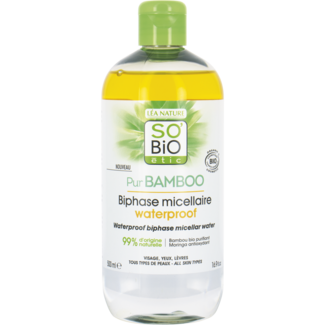 So Bio Etic Woda micelarna dwufazowa wodoodporna So Bio Etic Bamboo 500 mililitrów