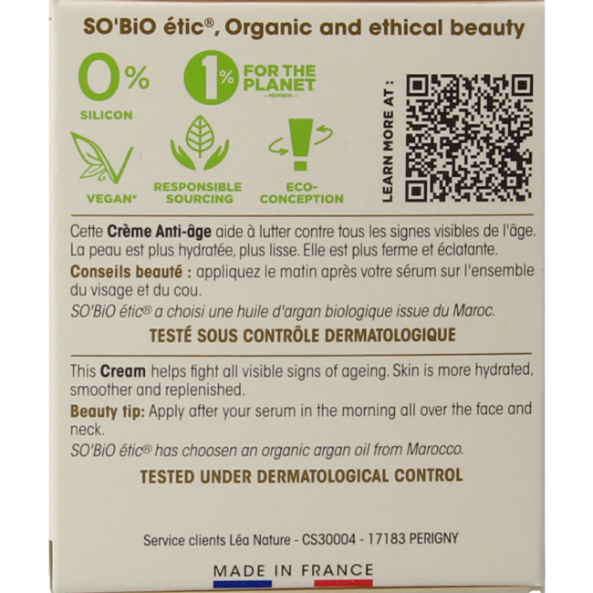 Crema de día antiedad con argán 50 ml