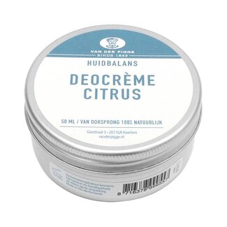 van der Pigge van der Pigge Huidbalans deodorant cream citrus 50 Millilitres