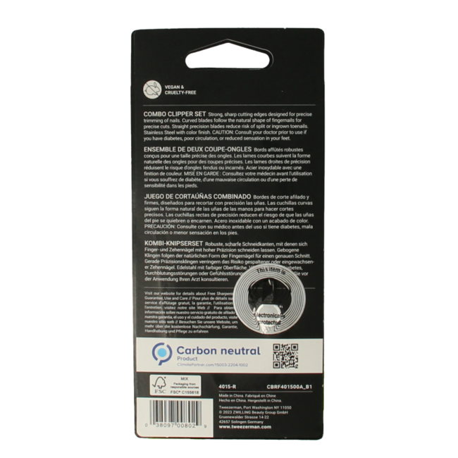 Tweezerman Combo Nail Clipper Set 1 Piece