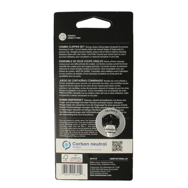 Tweezerman Kit de coupe-ongles combo 1 pièce