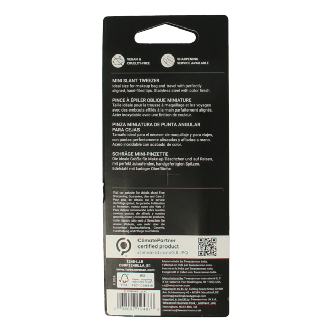 Pinzas de depilar Tweezerman Mini Slant lila florecido 1 unidad