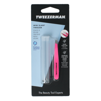 Tweezerman Pince à épiler Tweezerman Mini Slant rose néon 1 pièce