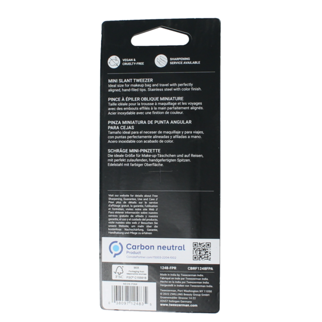Tweezerman Mini slant tweezer neon pink 1 Stuks