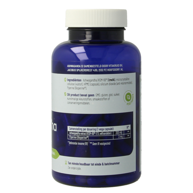 Ashwagandha 5% Withanolide KSM-66 & Bioperine 90 Vegetarische Kapseln