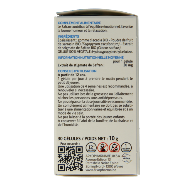 Azafrán bio 30 cápsulas