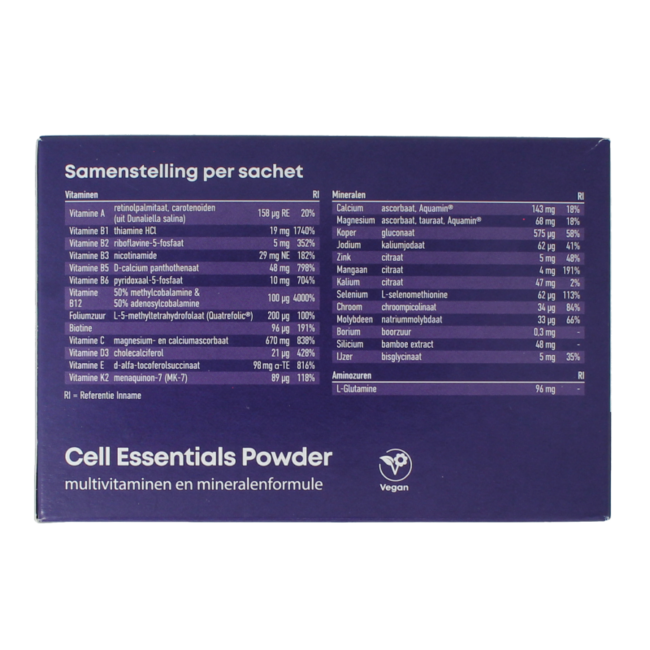 Cell Essentials multivitamine en poudre 30 Sachets