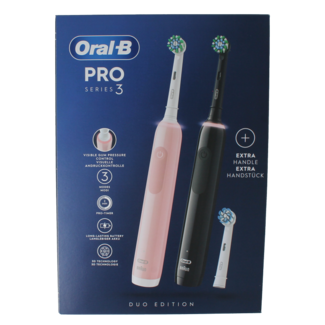 Oral B Electric toothbrush pro 3 3900 black pink 1 Set
